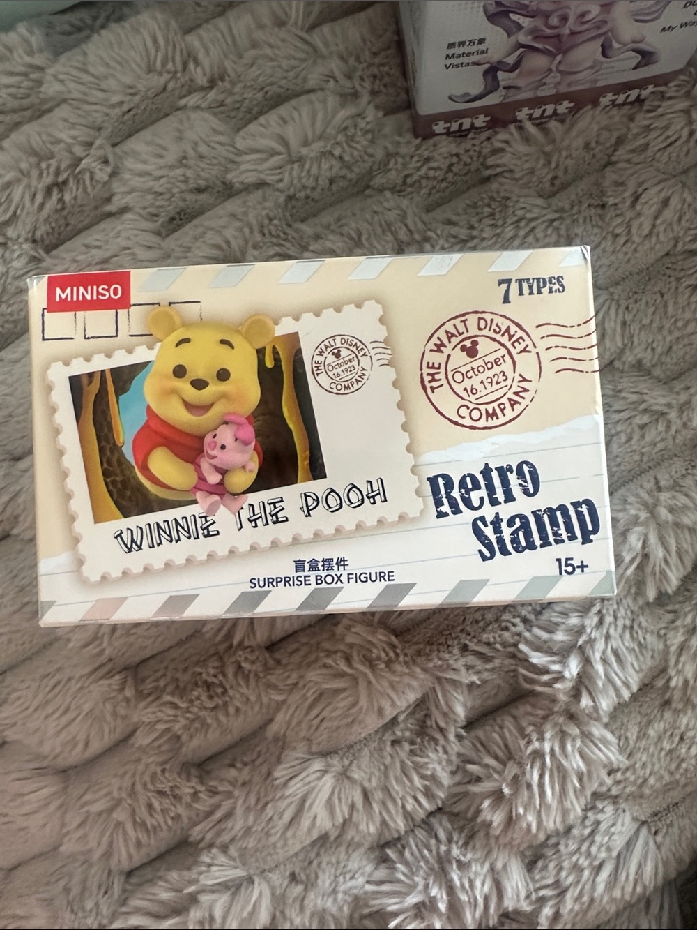MINISO Winnie the Pooh Retro Stamp Surprise Box Figure -